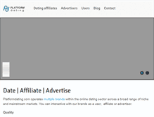 Tablet Screenshot of platformdating.com
